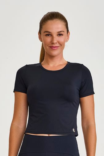 CROPPED UV COM TULE PRETO