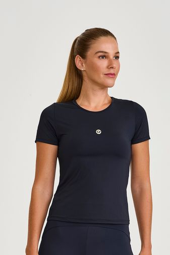 BLUSA UV COM PROTECAO SOLAR PRETO