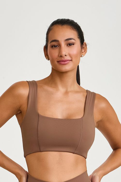 TOP DUAL SILK 2 EM 1 MARROM CASTANHO