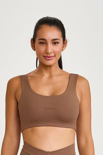 TOP DUAL SILK 2 EM 1 MARROM CASTANHO