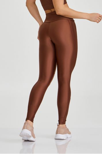 LEGGING ATLETIKA RECORTES BÁSICA MARROM CAPUCCINO