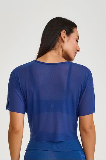 CROPPED TELA BÁSICO AZUL BLUE JEANS