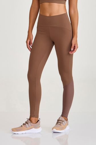 LEGGING COM TULE MARROM CASTANHO