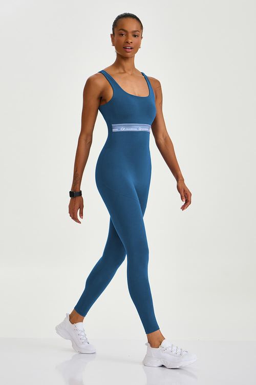 MACACÃO NP EMPINA BUMBUM AZUL BLUE JEANS