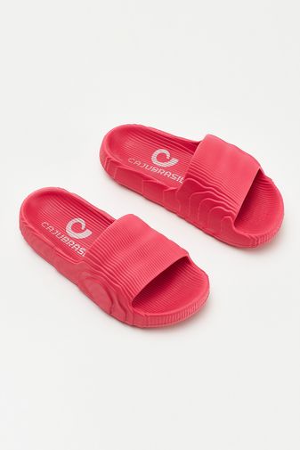CHINELO SLIDE TEXTURIZADO PINK MAGENTA