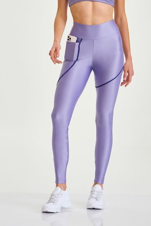 LEGGING ATLETIKA ASSIMÉTRICA COM BOLSO LILÁS ALFAZEMA