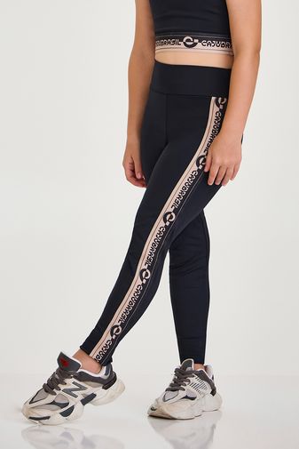 LEGGING INFANTIL COM ELÁSTICO PERSONALIZADO PRETO
