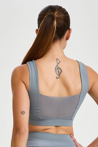 TOP NP TULE COSTAS CINZA PLATINUM