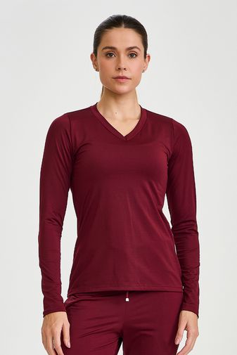 BLUSA TÉRMICA GOLA EM V MARROM SENSUALE