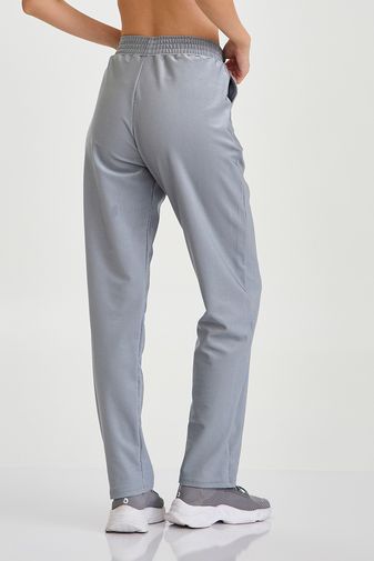 CALÇA CANELADA COM BOLSO CINZA PLATINUM