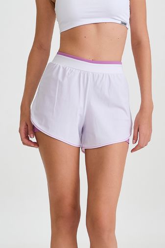 SHORT SOLTO COM EFEITO REFLETIVO BRANCO