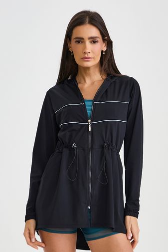 PARKA TAFETÁ SOFT COM REGULADOR PRETO