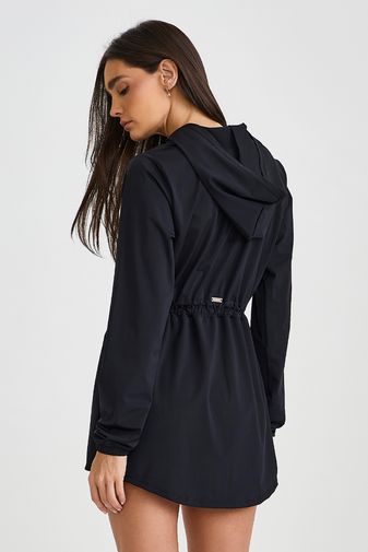 PARKA TAFETÁ SOFT COM REGULADOR PRETO