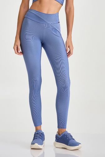 LEGGING CANELADA CÓS ASSIMÉTRICO AZUL PACÍFICO