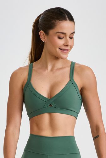 TOP ESPORTIVO COM REFLETIVO VERDE EUCALIPTO