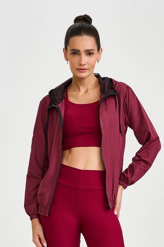 CORTA-VENTO COM BOLSOS VINHO BAROLO