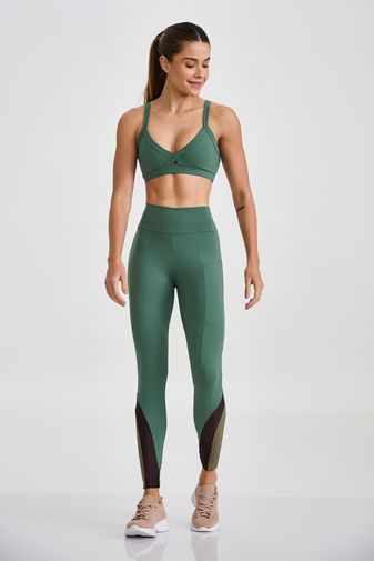 LEGGING ALTA COBERTURA COM BOLSOS VERDE EUCALIPTO