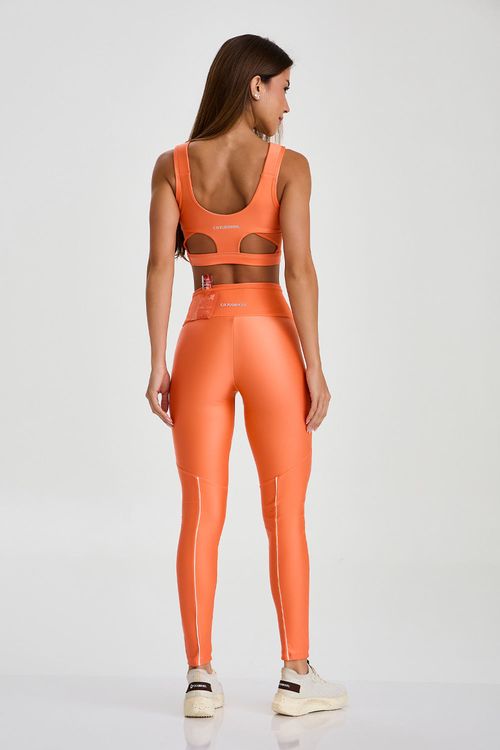 LEGGING ENERGY ADAPTIV COM BOLSOS LARANJA FLOW