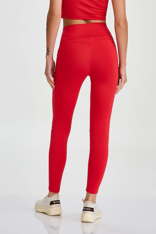 LEGGING ADAPTIV COM COMPRESSÃO VERMELHO MORANGO