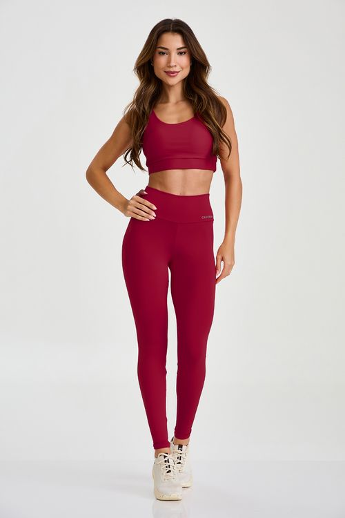 LEGGING LIPO SENSE CAJU VERMELHO CARMIM CAJUBRASIL